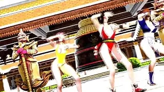 Mai x Renka x Honoka - Sexy Dance and Sex