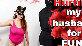 Hurting my Husband! Femdom Games Bondage Spanking Whipping Crop Cane BDSM Female Domination Milf Stepmom
