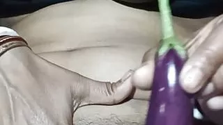bhabi brinjal se chudai kiya