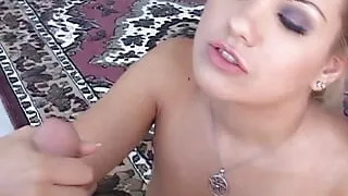 Cum me on you horny pig - perfect POV blowjob with sweet 18 year old