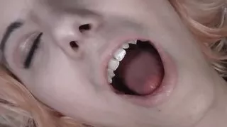 Redhead masturbating