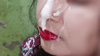 Your Salu Bhabhi Real Cum In Face ( Facial )