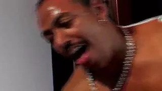 Two Beautiful Sexy Ebony Lesbian Babes Sharing a Big Black Cock