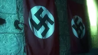 Two busty blonde milfs with big tits and wearing sexy lingerie are having anal sex with a man