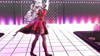 Cute Girl In Sexy Dress Hot Dancing