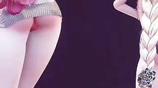 Two Sexy Milfs Hot Dance In Sexy Dress