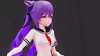 Keqing - Almost Naked Hot Dance In Sailor Suit