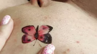 Try On Temporary Tattoo on pussy. Hot Sticker Tattoo