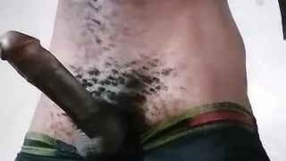 Horny African Twink Showcasing His Massive Huge Black Dick Inthe Morning