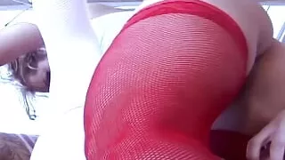 A Couple of MILFs Experiencing Hard Lesbian Love After Lingerie and Stockings Tryout