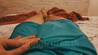 Enjoying My Bush By Myself. Young Hairy Woman Alone