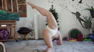 Panty Custom Order Put on White Panty and Do Yoga POV