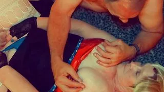 Patriotic Granny Cums by Vibrator & Cock 07022023-C5