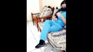 nurse was notified by the world's public health ministry with 20 days off and celebrates by doing porn