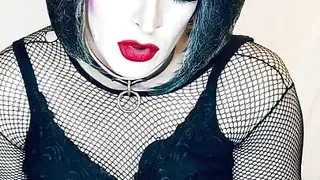 Sissy Slut Smokes in Heavy Makeup