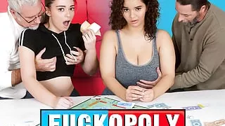 Step Daughters Sophia Burns & Crystal Chase Get Wild With Step Fathers During Game - DaughterSwap