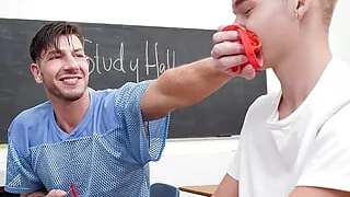 Twink Boy Jack Waters Gets Dominated And Bullied By Athletic Jock Jordan Starr In Class - Bully Him