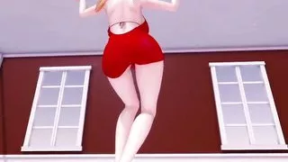 Suzuya & Kashima - Great Dance In Sexy Red Dress