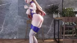 Thick Blonde Girl In Sexy Dress Dancing For You