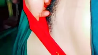 Desi housewife's husband has gone abroad and madam is cooling her sexy thirsty pussy