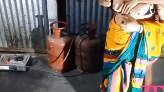 My Sassy Stepdaughter Become Very Obedient When I Take Out My Big Dick in Kitchen.