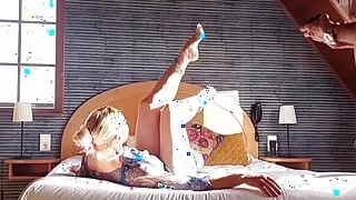 Selena's posing and sex games in a sunlight