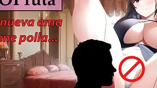 Spanish futa JOI. Your mistress want a blowjob.