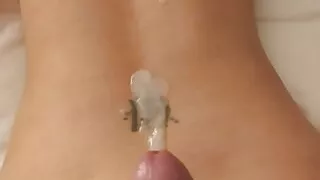 Anal plug sweet Asian taking a big white Dick doggy style.