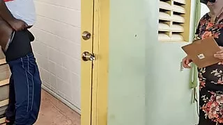 Female boss caught employee jerking off his cock and ended swallowing his cum - BBW SSBBW peeing, pissing, big cum load, fat ass