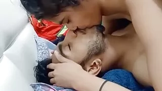 A boyfriend and her girlfriend kissing  after class in Hindi audio
