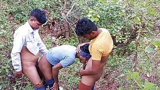 Indian Threesome Gay - After a long time, all three of us friends got together and went to the forest and had a lot of fun.