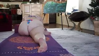POV Yoga in Flower Bikini