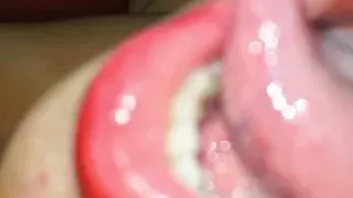 Milking My Husband's Cock and Licking All the Cum