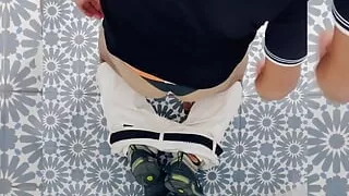 Deep anal in the shower