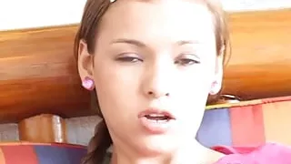 Petite teen Selina finger fucking