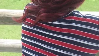 Wife fucking and moaning outside