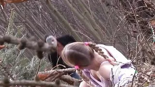 Runaway sex slave stuffed by masked studs in her cell