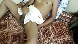 Asian boy masturbating hard