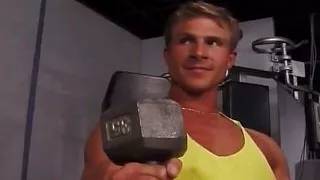 Busty Sexy Blonde MILF with an Stunning Body Gets Fucked by a Young Stud at a Gym