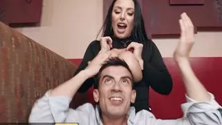 Jordi's First Date With Angela White Makes Him So Nervous That She Needs To Suck His Dick To Calm Him Down - BRAZZERS