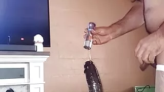 Azucena trans girl have a first anal orgasm  with 10 inch toy  and have anal cums