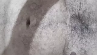 Young fat bear shows his body and masturbates.