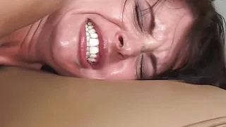 Sexy brunette gets fucked hard by stranger with big cock