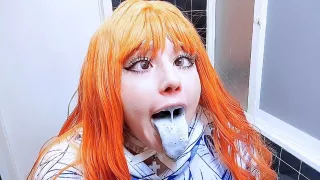 ᰔ Redhead Brushes Her Teeth