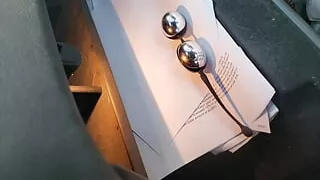 Freaky Milf masturbates in public parking lot