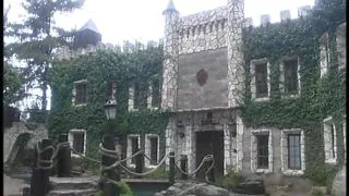 Curvy nympho in little black dress gets her legs spread in backyard then fucks