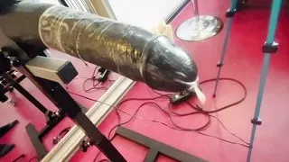 POV sex machine, she fucks a huge dildo, Slut getting fucked with sex machine,slave girl fucked with huge dildo