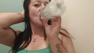 Kitty smokes her cigarette b0ng