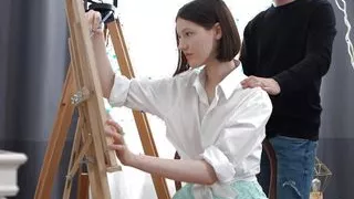 Boyfriend Has Tender Sex with Slim Artist