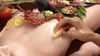 Socrates Hard sex at her majesty's banquet tasty asian fucked by two cocks green tails intense sex tasty sweet pussy gaping